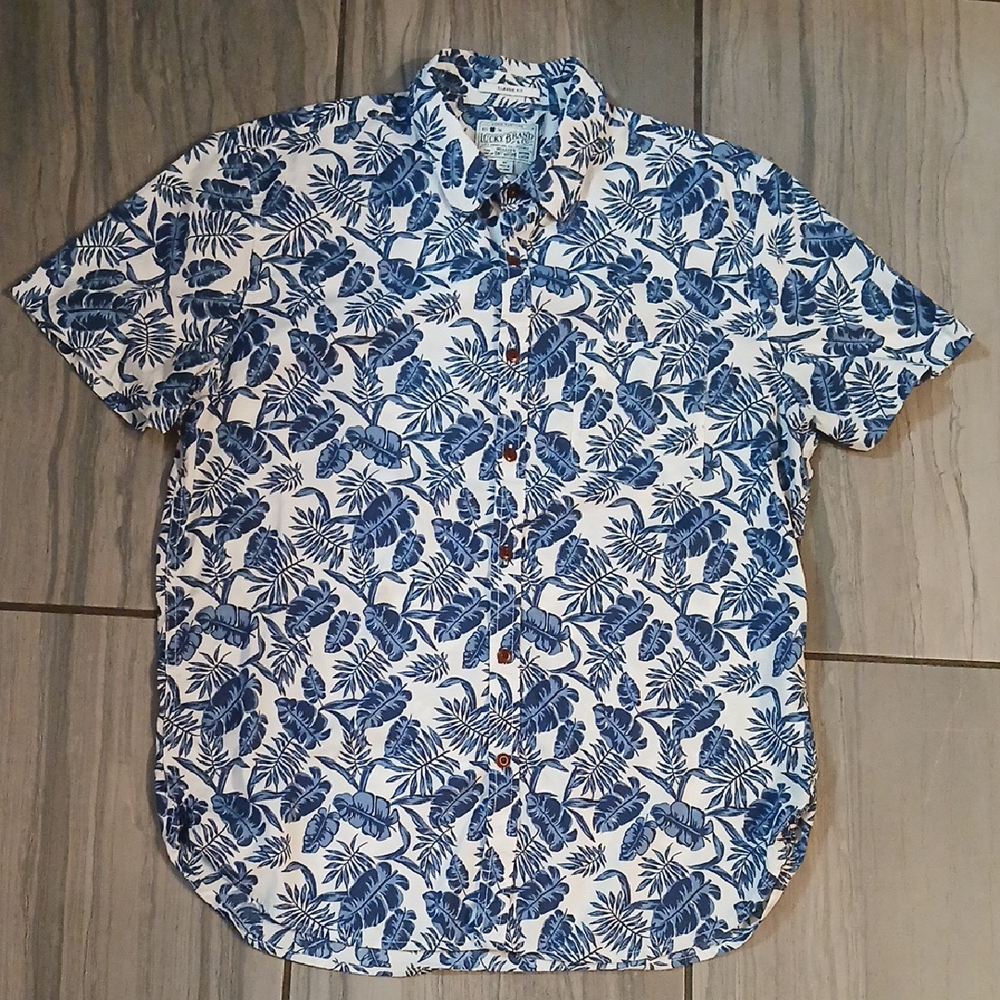 Men's Blue Floral Shirt